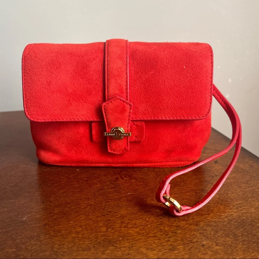 Suede Tres Jolie Pochette in red - Picture 1 of 11